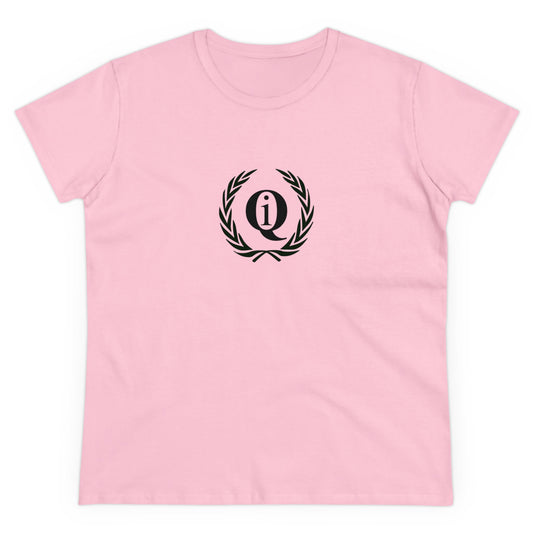 Women's Midweight Cotton Tee with Iconic Laurel Design