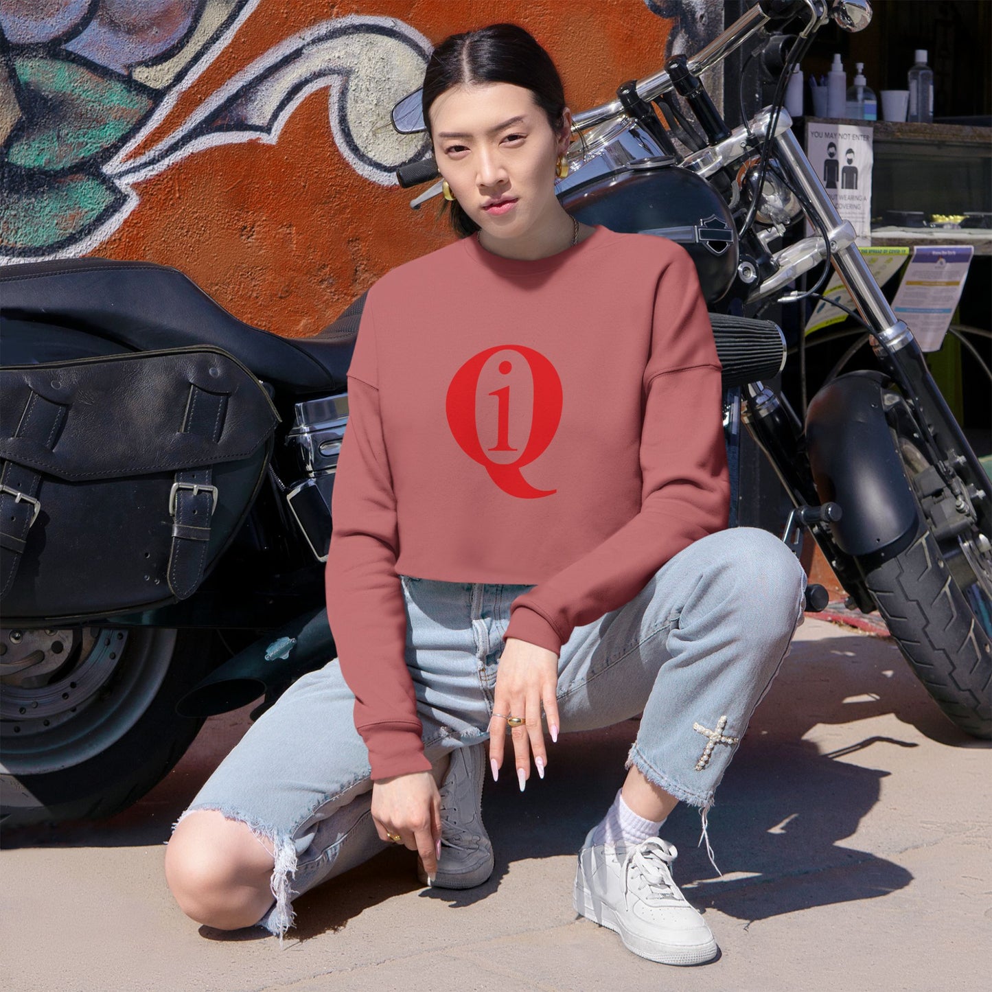 IQ Fashion |  Women's Cropped Sweatshirt